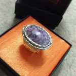 Anello argento e ametista