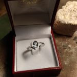 Contrarié oro bianco e acquamarina