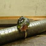 Anello oro giallo e tormalina